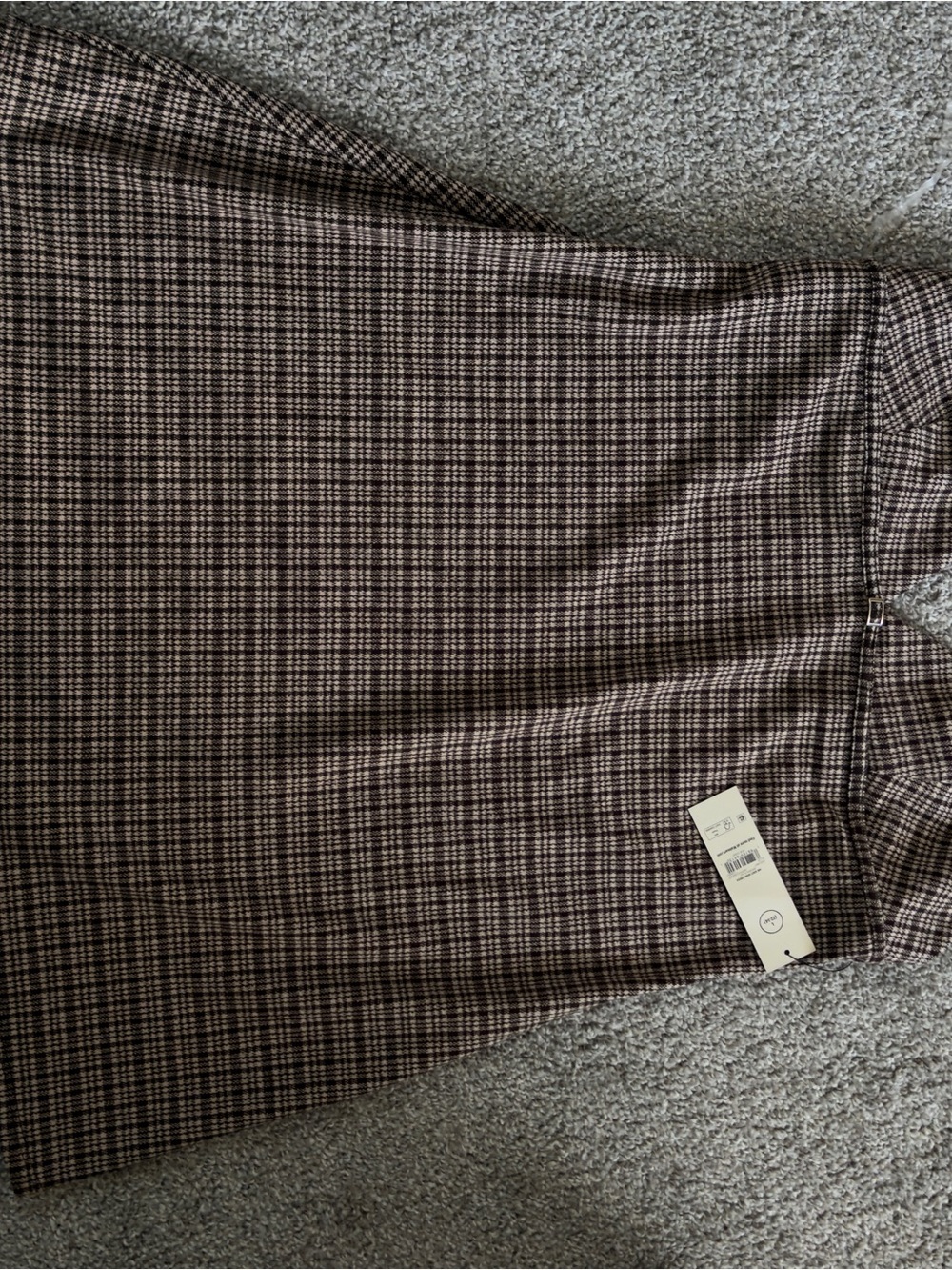 No Boundaries Brown Plaid Pencil Skirt